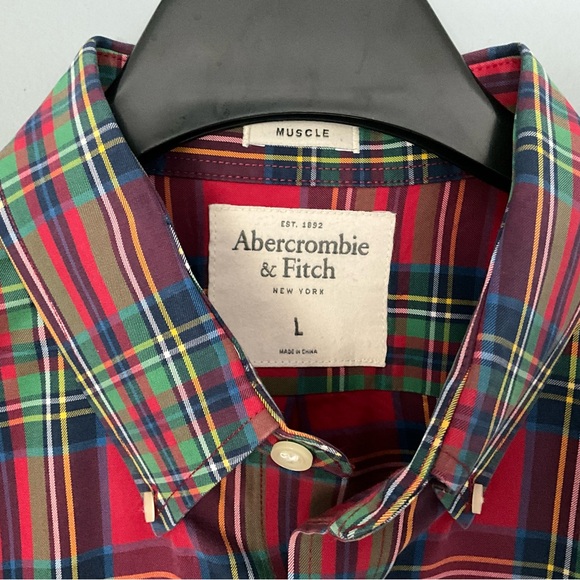 MEN’S ABERCROMBIE & FITCH LONG SLEEVE SHIRT SIZE LARGE - Picture 3 of 6